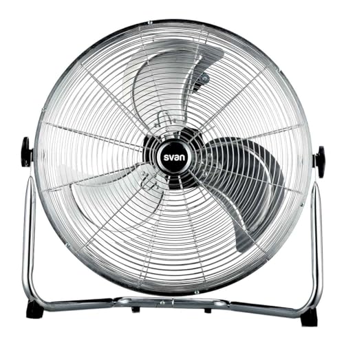 Svan Ventilador Industrial Cromo 18', 110W, SVVE451C. 3 Aspas, Control Manual, Soporte Patas