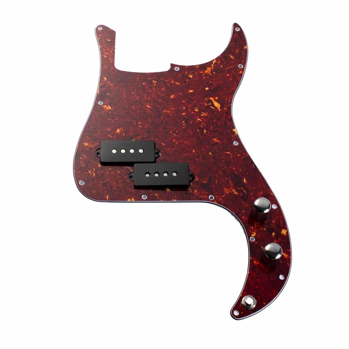 Yukiomi Alnico 5 Pre-wired Loaded P Bass Pickguard With EVA Foam for FD Precision Bass Guitar Vintage Tortoise