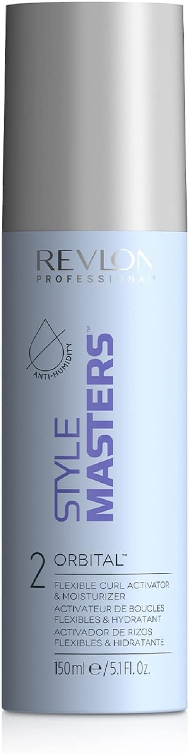 Revlon Professional – Style Masters, Orbital, Gel Activador de Rizos, Rizos Flexibles y Definidos, Acabado con Volumen, Repele Humedad, Reduce Puntas Abiertas, para Pelo Ondulado o Rizado - 150 ml