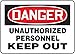 Accuform MADM067VP Plastic Safety Sign,"Danger Unauthorized Personnel Keep Out", 7" Length x 10" Width x 0.055" Thickness, Red/Black on White