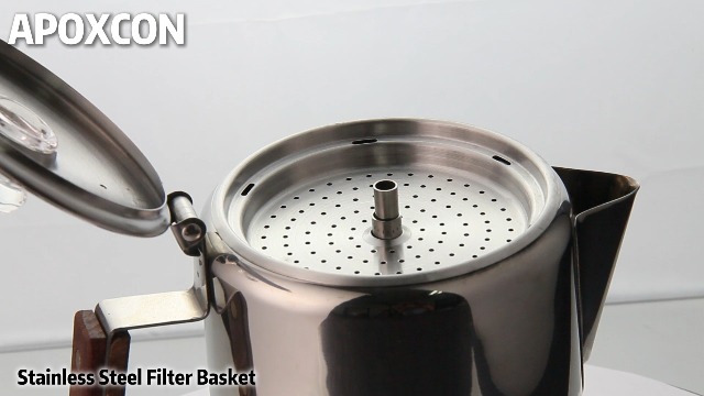 APOXCON Multi Use Coffee Percolator Using On Indoor Induction