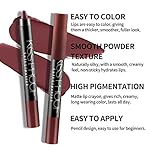Boobeen Matte Lipstick Pencil Lip Crayon Stick Matte Velvet Lipgloss Creamy Lip Liner Full Coverage High Pigment Waterproof Non-Fade Lipstick for Women, Matte Lip Stain with Smooth Makeup - Image 4