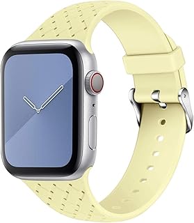 XMUXI compatível com Pulseira Apple Watch 44mm 40mm 45mm 41mm Soft Iwatch Bandas Substituição esportivas para iWatch Series 7/SE/6/5/4/3/2/1 S/M M/L (o relógio NÃO está incluído)
