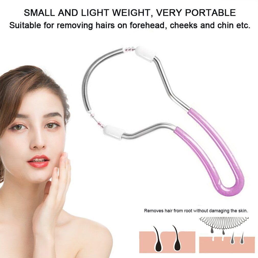 YEIPIS Facial Hair Remover for Women Spring Stick For Women Remove Unwanted Hair on Upper Lip, Chin, Face, or Neck Hair removal Epilator Threading tool (2pcs) 1