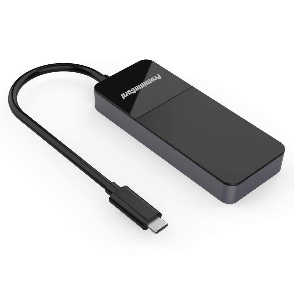 PremiumCord MST Adapter USB-C (DP 1.4) auf 3X HDMI 2.0 für Monitore bis zu 8K @ 30Hz (dreimal 4K), Extended + Mirror + Duplicate Modi, schwarz