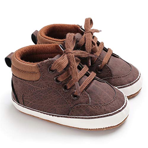 Image of CENCIRILY Baby Boys Girls High Top Sneakers Soft Soles Anti Skid Infant Ankle Shoes Toddler Prewalker First Walking Crib Shoes