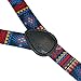 CTM Women's Elastic Aztec Pattern Suspenders, Aztec Print