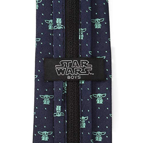 Star Wars Mandalorian The Child Dotted Navy Boy's Zipper Tie4