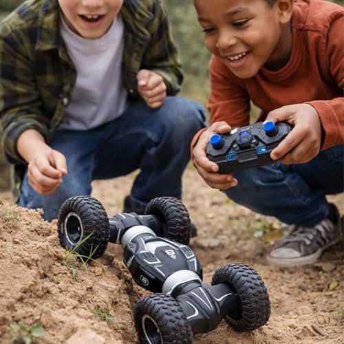 Image of Remote Control Car for Kids with Light & Music | Sports Flashing Lights Twist Off Road Stunt Truck | Twisting & Climbing RC Toy for Boys & Girls(Big CAR with LIGHTAND Music)