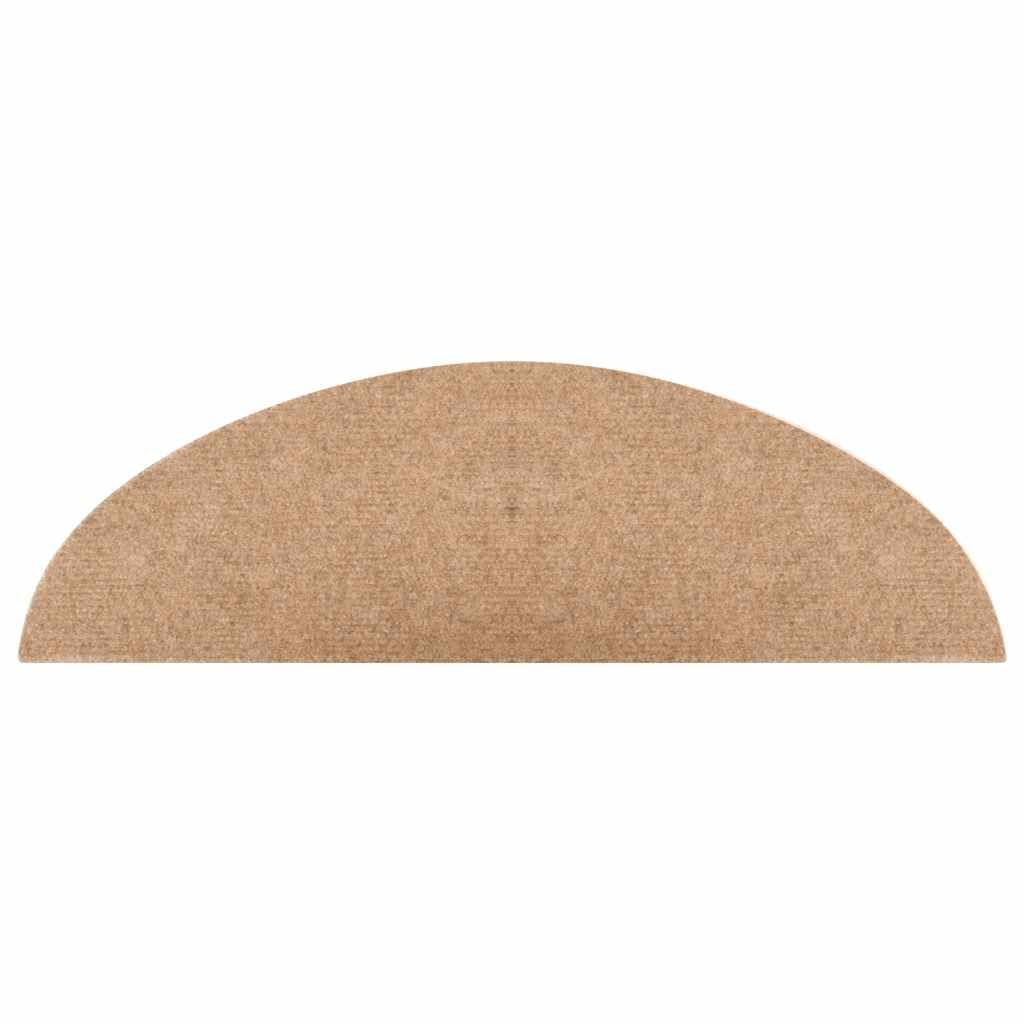 Samoprzylepna mata schodowa 30 sztuk beżowa 56x17x3 cm przesuwna