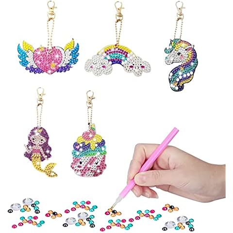 Crafts for Girls Age 4-8, Unicorn Painting Gift for 8 9 10 11 12 Year Old Kids Boys Art Sets Toy for Girls Ages 7-12 Diamond Color Stickers DIY Painting Kits for Kids Easter Birthday Gift for Toddler Cover