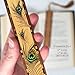 Peacock Feathers Wooden Bookmark with Green Suede Tassel - Made in USA - Also Available Personalized