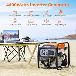 Oxseryn 4400-Watts Inverter Generator, Open Frame Generator Gas Powered, Emergency Home Backup, RV Ready 30A Outlet, EPA Compliment