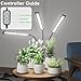 GooingTop Grow Light LED Gooseneck Lamp,Triple-Head Full Spectrum 222 LED Plant Lamp with Red Blue Light Clip-on Desk for Indoor Plants Growing,Diming & Auto Timer