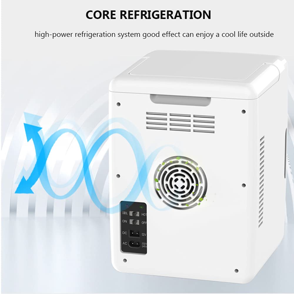 Mini Frigo 10L, Portatile Mini Frigo Auto,Frigorifero Piccolo Portatile Con Funzione Caldo E Freddo Per Auto, Case, Uffici E Dormitori,Blue