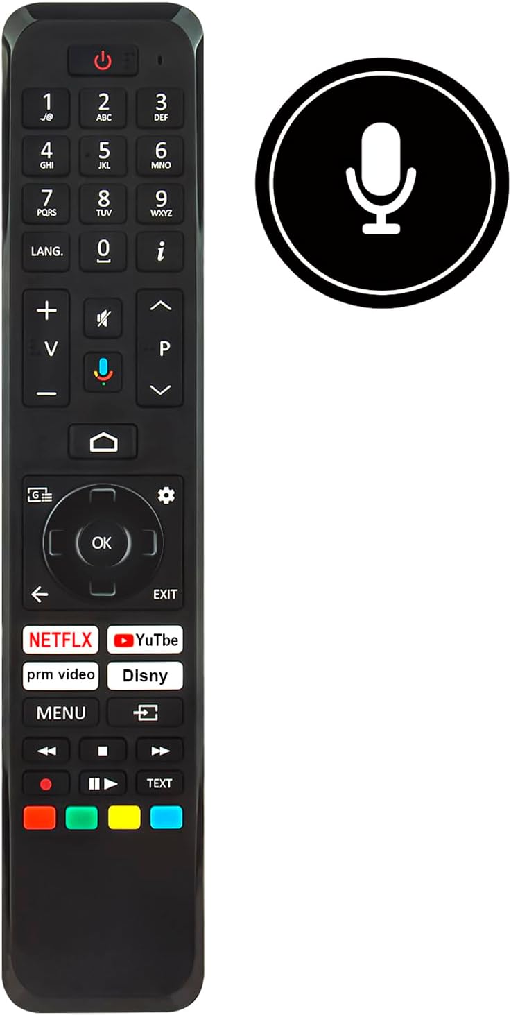 مخکی view of the ALLIMITY RC45162 remote control, showing all buttons and layout.