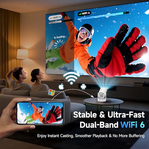 Philoent Mini Projector with WiFi 6 and BT 5.4, Built-in Apps 2026 photo 6