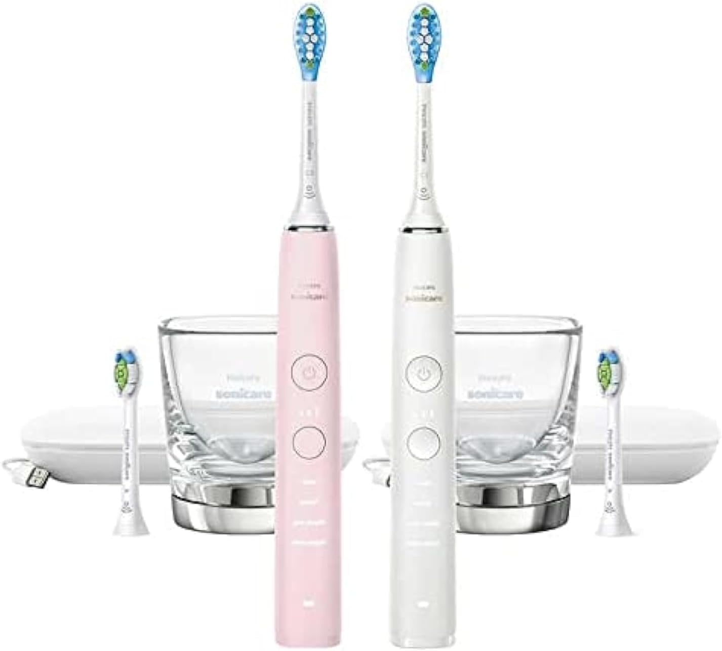 Philips Sonicare DiamondClean Power Toothbrush Set (Pink/White)