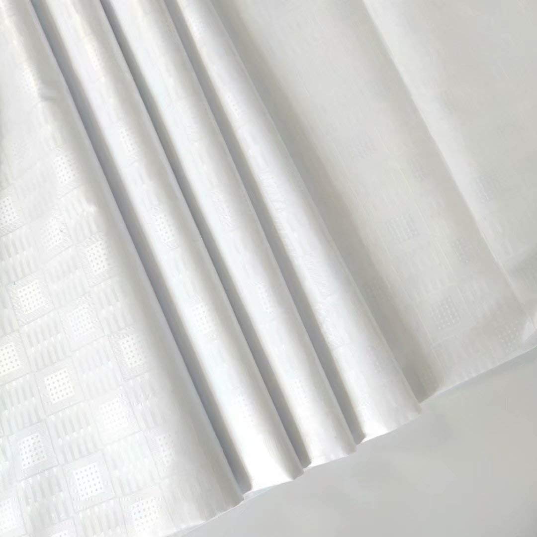 New 5 Yards Bazin Riche Lace Fabric 100% Cotton Nigerian Ankara Unique Pattern Basin Women Or Men Garment Material (Color 7)