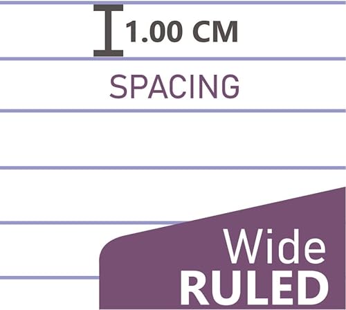 Miniatura 5 de AUKSales Cuaderno de composición con rayas anchas, paquete de 2, 9-34 x 7-12 pulgadas, 100 hojas, cuaderno escolar de mármol morado, cuadernos de