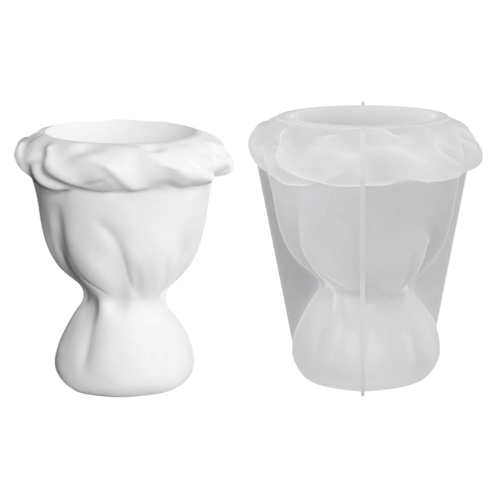 Jazuaiao Bouquets Shape Silicone Vase Molds Food Grade Silicone for Making Concrete Vase Home Decoration Flower Container Elastomer Cast
