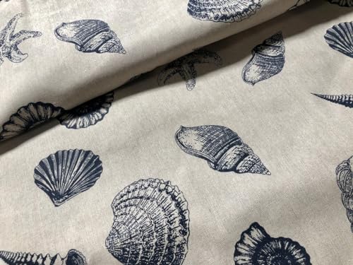 Tissu nautique coton lin bleu foncé toile résistante pour masquer les imperfections