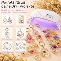 OFFAXE UV Lampe für Harz 36W Mini Tragbare USB mit 12 LEDs Faltbar, Kompatibel mit Epoxidharz und UV Harz für Resin Art Basteln Modellbau – Ansicht 7