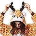 Katara- Pijamas Enteros Diferentes Animales y Tamaños, Adultos Unisex, Color Ciervo marrón,...