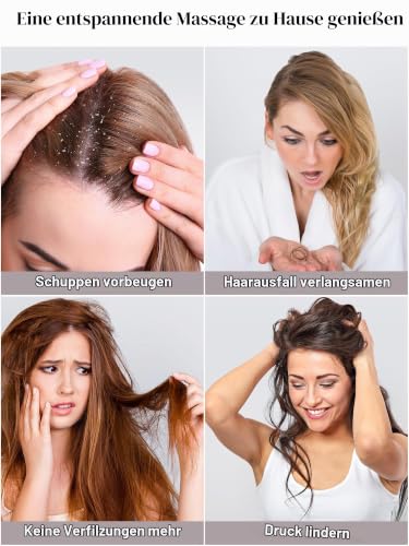HEETA Kopfhaut Massagebürste, Shampoo Bürste mit Weichen Silikonborsten zur Entfernung von Schuppen und zur Linderung von juckendem… – Ansicht 7
