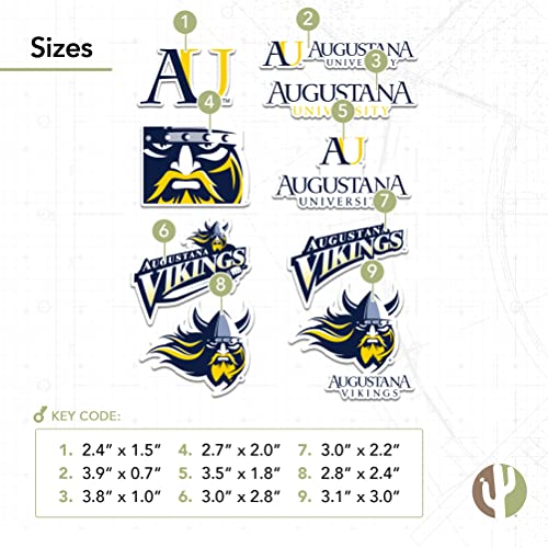 Calcomanía de vinilo de Augustana University tipo 2 para personalizar tu coche 4