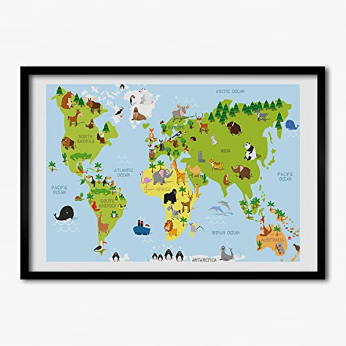 Tableau peinture décoratif 70x50 cm de qualité Tulup avec cadre en bois moderne