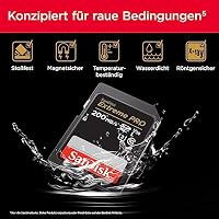 SanDisk Extreme PRO SDXC UHS-I Speicherkarte 128 GB (V30, Übertragungsgeschwindigkeit 200 MB/s, U3, 4K UHD Videos, SanDisk QuickFlow-Technologie, temperaturbeständig) – Ansicht 5