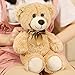 Wgxzyq Teddy Bear Stuffed Animal, 12inch Teddy Bear Plush Toy, Birthday Valentine's Day Xmas Gifts for Kids Boys Girls Friends (Light Brown) gallery 4