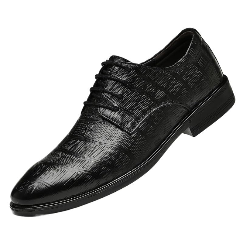 Mens Comfortable Dress Shoes Men's Fashion Pointed Toe Dress Shoes Men's Leather Shoes Business Dress Shoes All-Match Casual Shock-Absorbing Footwear Wear-Resistant Shoes