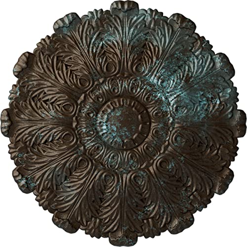 Image of Ekena Millwork CM31DUBBS Durham Ceiling Medallion, Bronze Blue Patina, 31 inchOD x 1 1 /2 inchP