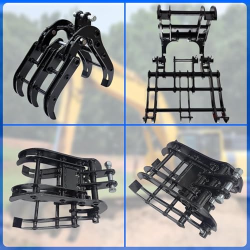 Grapa hidráulica para miniexcavadora de 0,8 a 1,8 toneladas con apertura de 90 mm 6