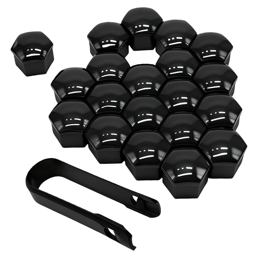 PANGUYN Wheel Nut Cap for VW Transporter T5 Bus (2003-2015), 20 Pcs 17mm Wheel Nut Covers with Removal Tool Wheel Bolt Lug Nut Cover Replacement Accessories,17MM