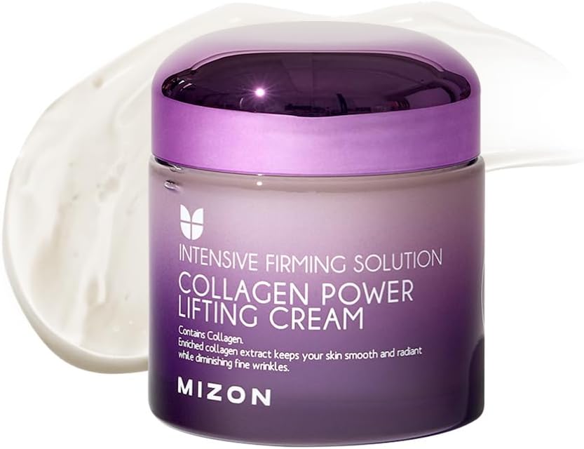 [Mizon]Crema Power Lifting de Colágeno (75ml) Hidratante Intensivo con 75% de Extracto de Colágeno Marino, Cosmético Coreano (Collagen Power Lifting Cream)