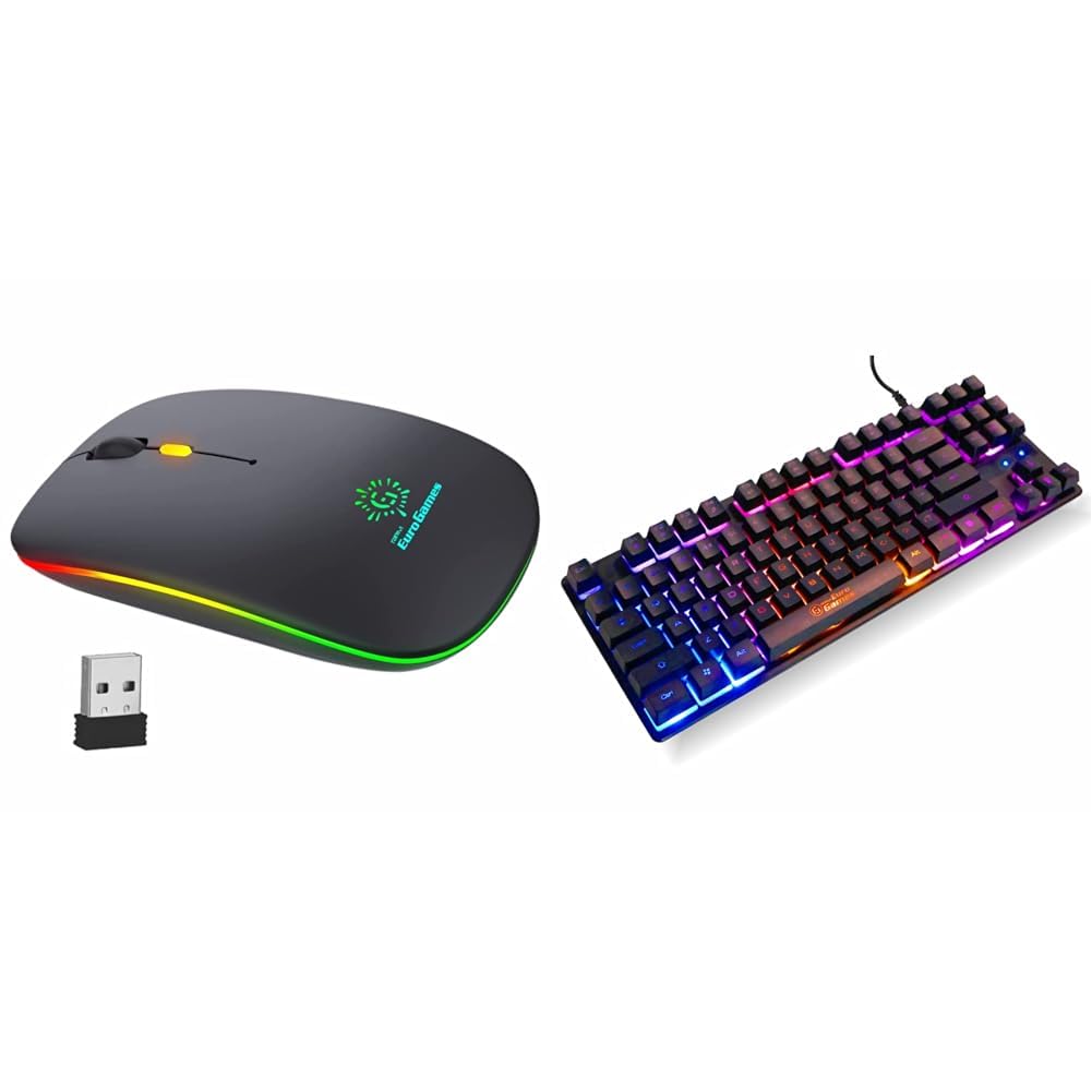 RPM Euro Games Wireless Gaming Keyboard and Mouse Set | Rechageable 500 Mah Battery | Adjustable 2400 DPI | 6 Color B (B0CKT7PS18) Amazon Price History, Amazon Price Tracker