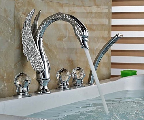 Mitigeur de baignoire Gowe style cygne 5 pièces pour remplacer un robinet obsolète
