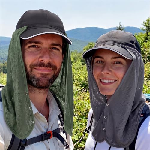 Image of Geyoga 3Pcs UV Sun Protection Neck Drape | Adjustable Neck Shade, Mesh Neck Sun Protection, Breathable Sun Protector, Hat Drape for Fishing, Hiking and Outdoor Work