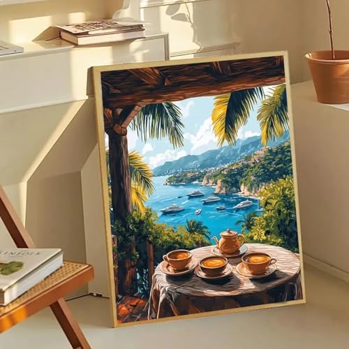 Nourriture et thé en tableau encadré pour habiller un grand mur vide