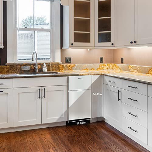 Bangson Mini Fridge With Freezer, 2 Door Small Refrigerator With Freezer, Mini Freezer Fridge Combo, 3.2 Cu.ft, For Home, Office, Dorm, Garage Or Rv, (White) #TOP2