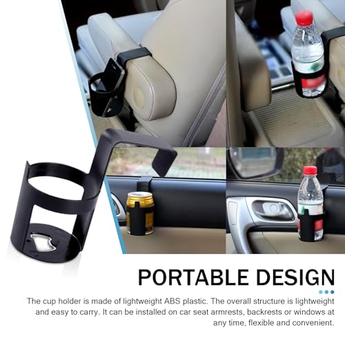 Portavasos de puerta para carro Shakas 2 piezas negro miniatura 6