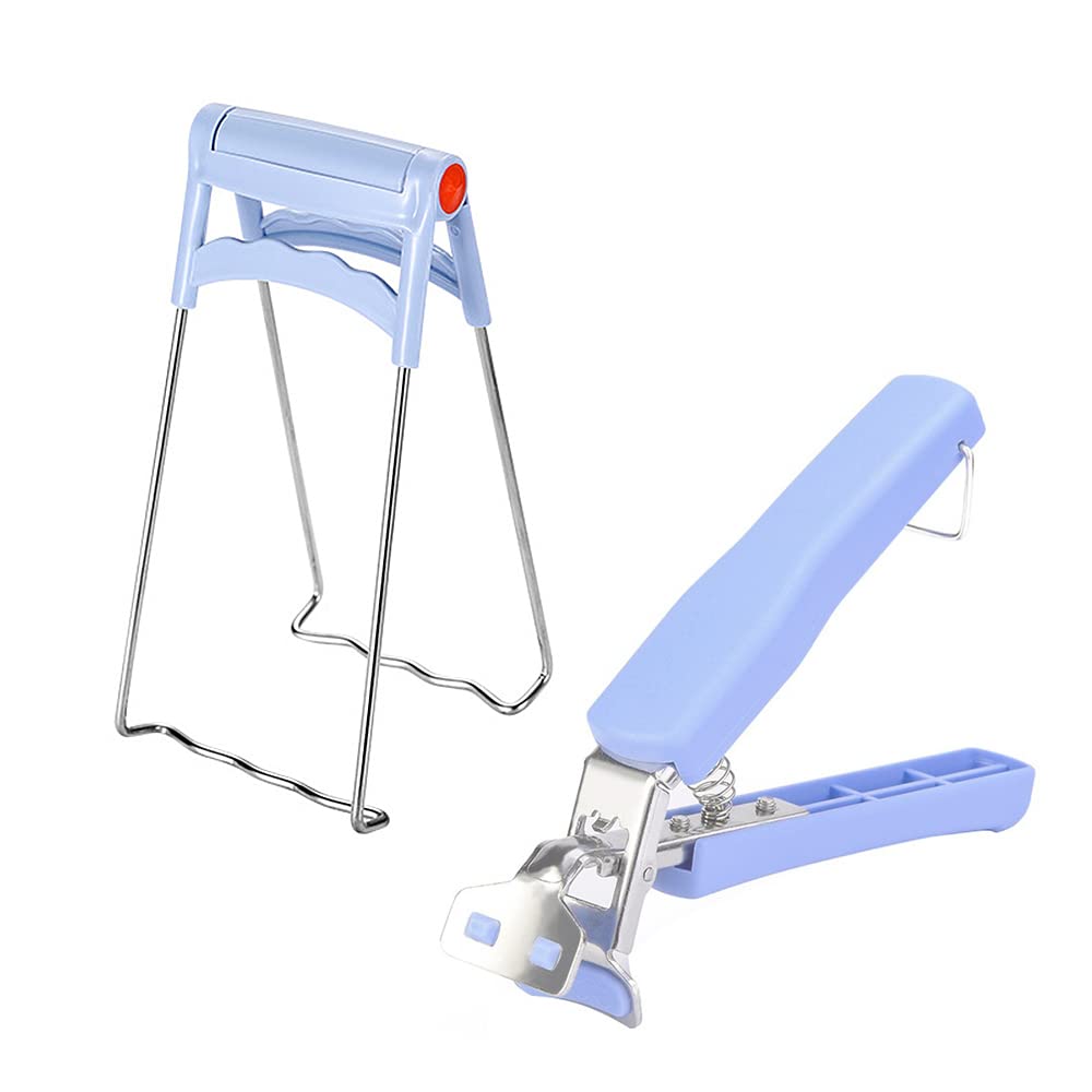 Set of 2, Kitchen Anti-scalding Cooking Baking Sets, Stainless Steel Hot Plates Clip Bowls Gripper Pan Dishes Anti-hot Kitchen Tongs - 