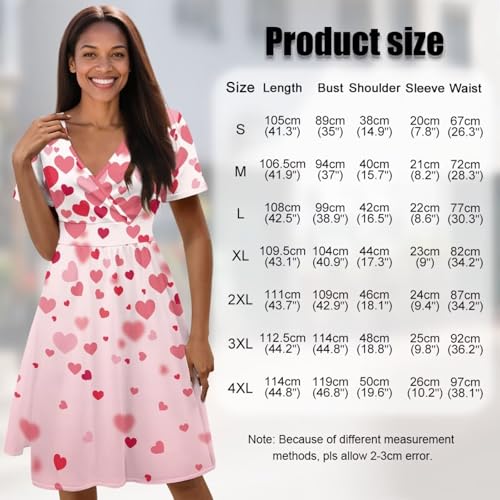 Image of Women's Summer Formal Dresses Short Sleeve Wrap V Neck Dresses Bridesmaid Wedding Guest Dress with Pockets