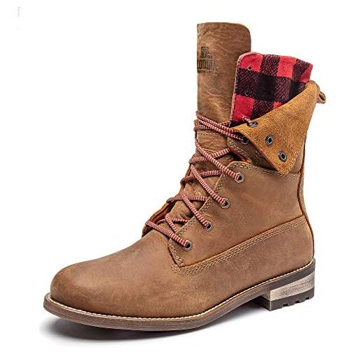 Kodiak Women's 8 in Cloverdale Plaid Ankle Boot, Wheat, 8.5