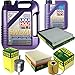 Produktbild QR-PARTS 69354720 Filter Set Inspektionspaket 6 Liter Motoröl Leichtlauf High Tech 5W-40 MANN-FILTER Innenraumfilter Kraftstofffilter Luftfilter Ölfilter