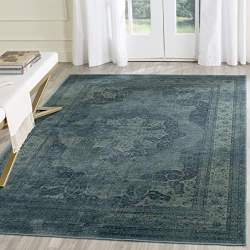 Safavieh Traditional Indoor Woven Rectangle Area Rug, Vintage Collection, VTG158, in Blue / Multi - Image 2