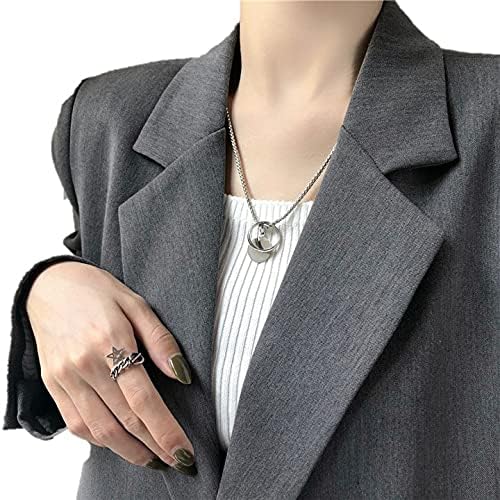 Amazon Co Jp ネックレス チョーカー レディース アクセサリー スター 星 メダル コイン リング ハート パール アシンメトリー チェーン ペンダント 女性 韓国アクセ 韓国ジュエリー シルバー ゴールド ブラック おしゃれ シンプル かわいい ジュエリー